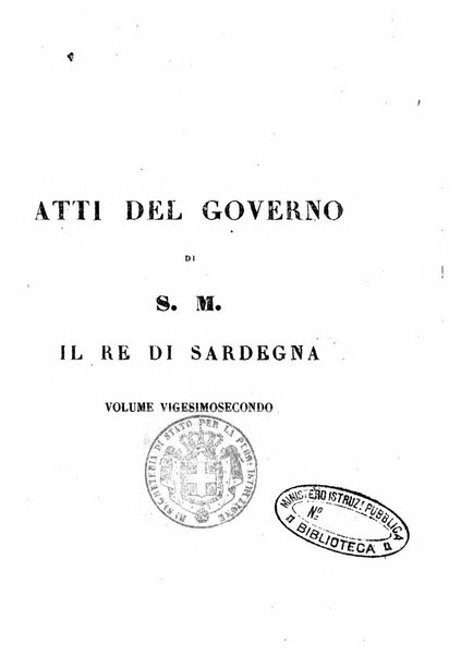 Raccolta degli atti del Governo di Sua Maestà il re di Sardegna